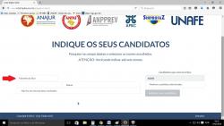 À medida em que o nome for digitado, os nomes similares e completos dos candidatos aparecerão em lista.